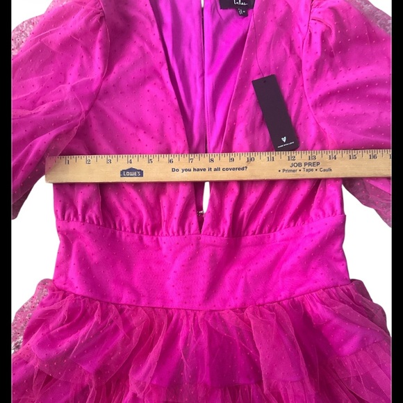 Lulu's Hot Pink Layered Dress - Picture 7 of 10